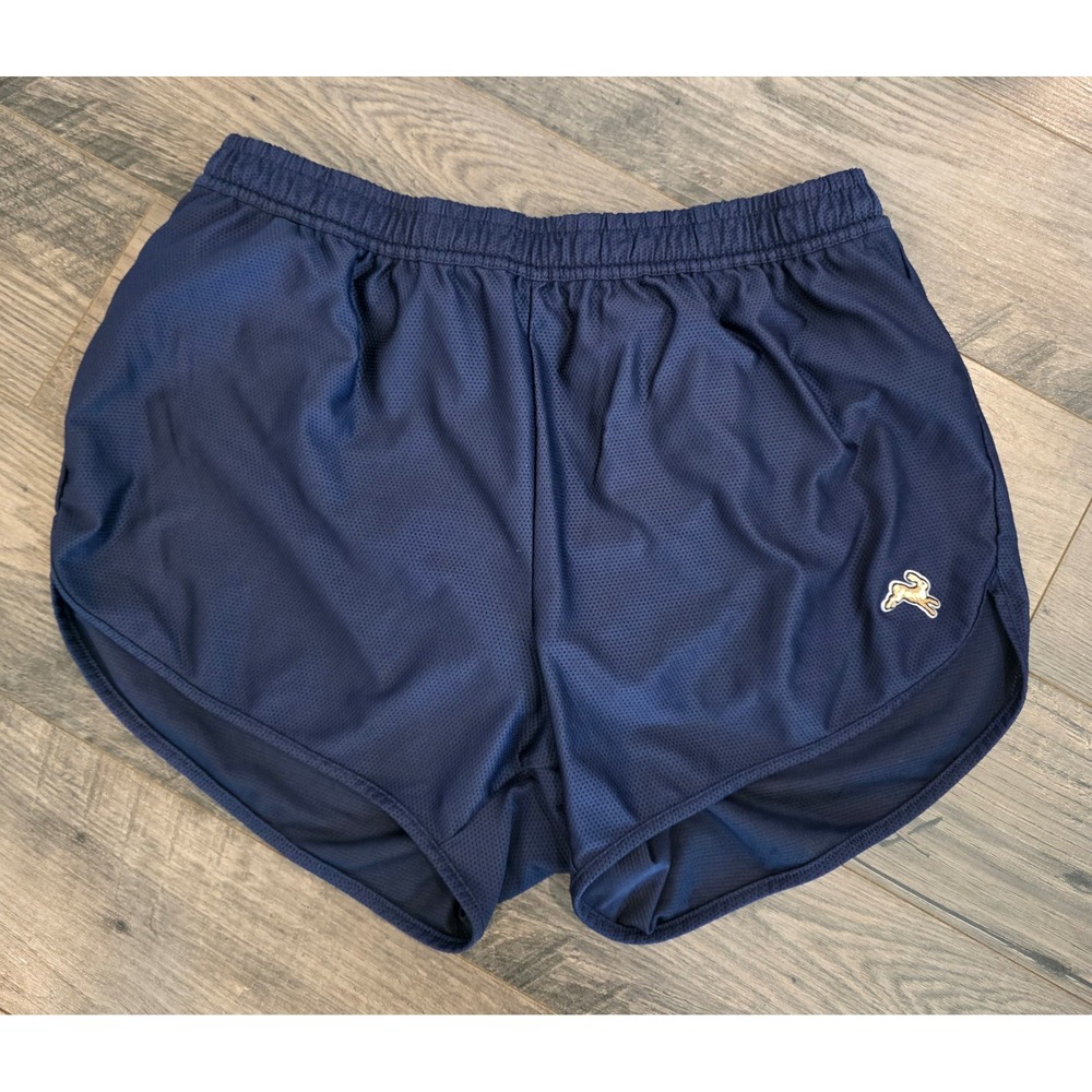 Men's sz L Tracksmith Van Cortlandt Mesh Running Shorts Navy Blue 3 Inch Inseam